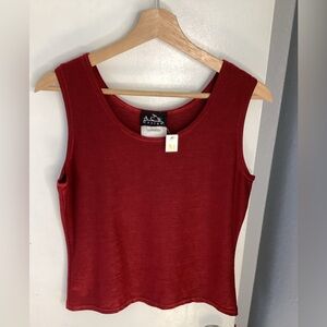 Vintage Deadstock Chic Dark Red or Burgandy Tank Top M
